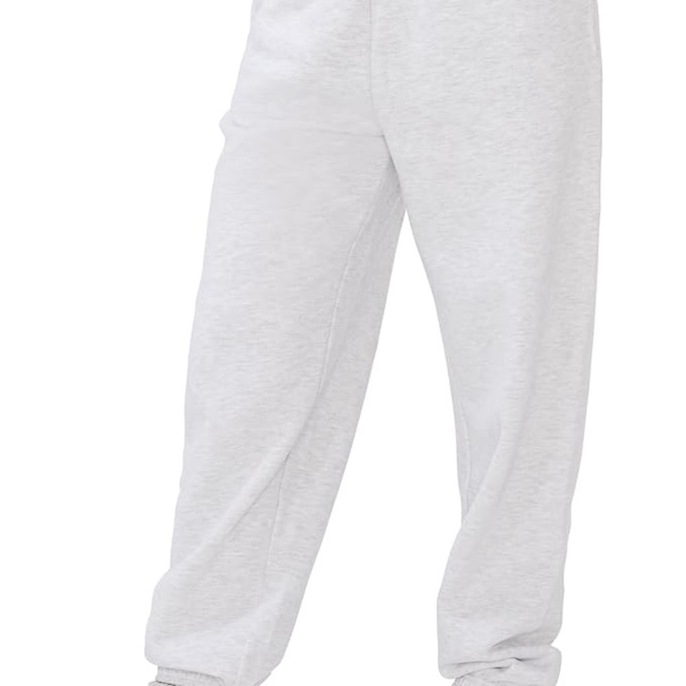 New Light Gray Fleece Jogger Pants